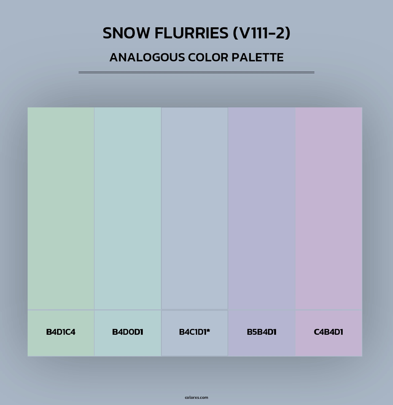 Snow Flurries (V111-2) - Analogous Color Palette