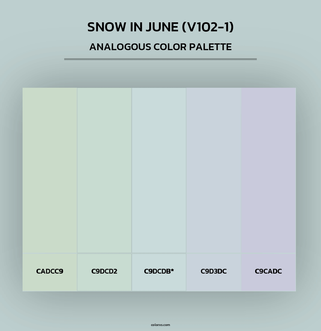 Snow in June (V102-1) - Analogous Color Palette