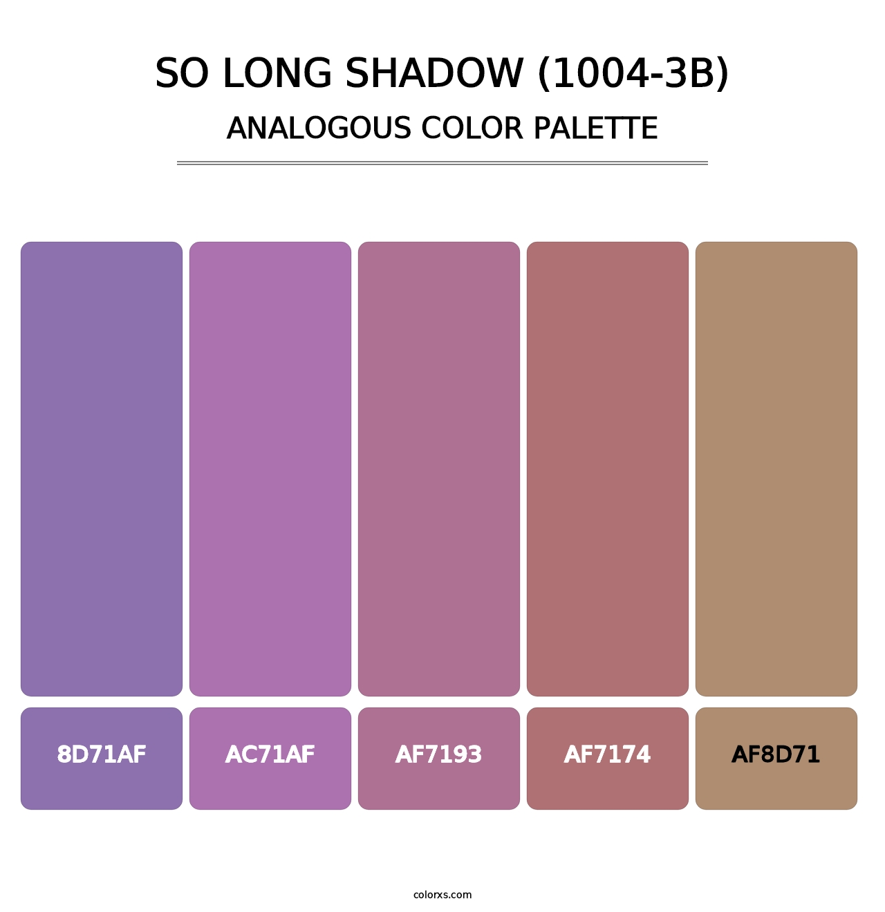 So Long Shadow (1004-3B) - Analogous Color Palette