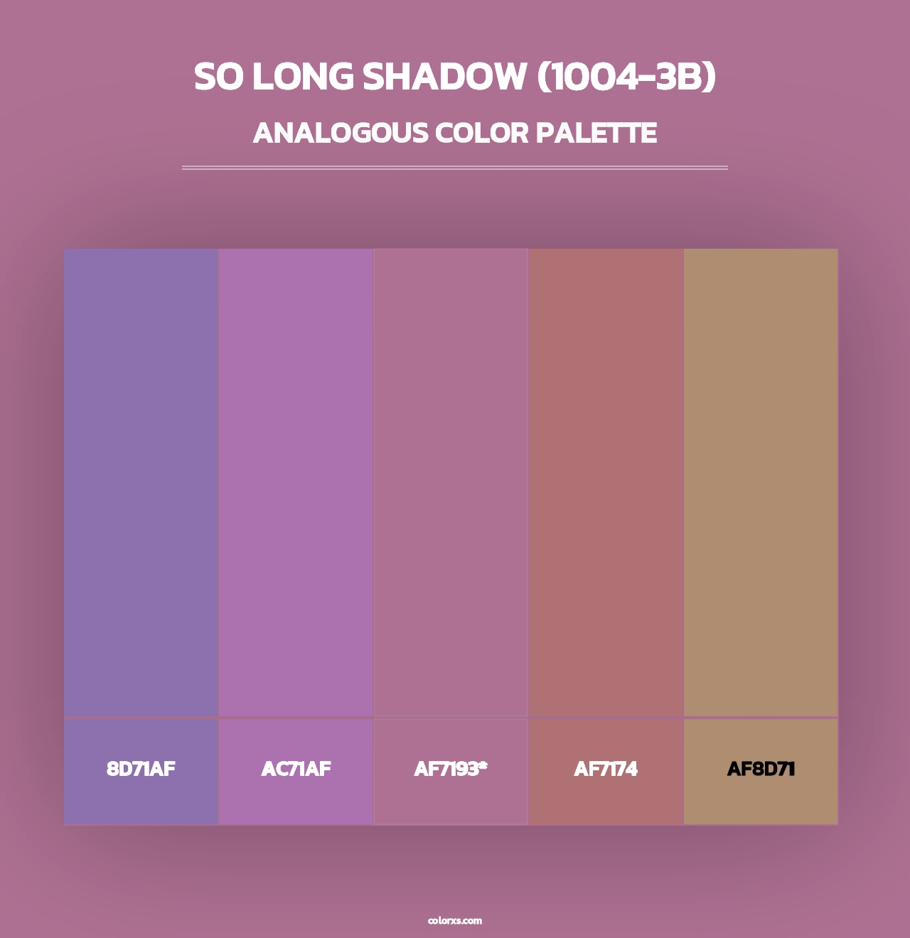 So Long Shadow (1004-3B) - Analogous Color Palette
