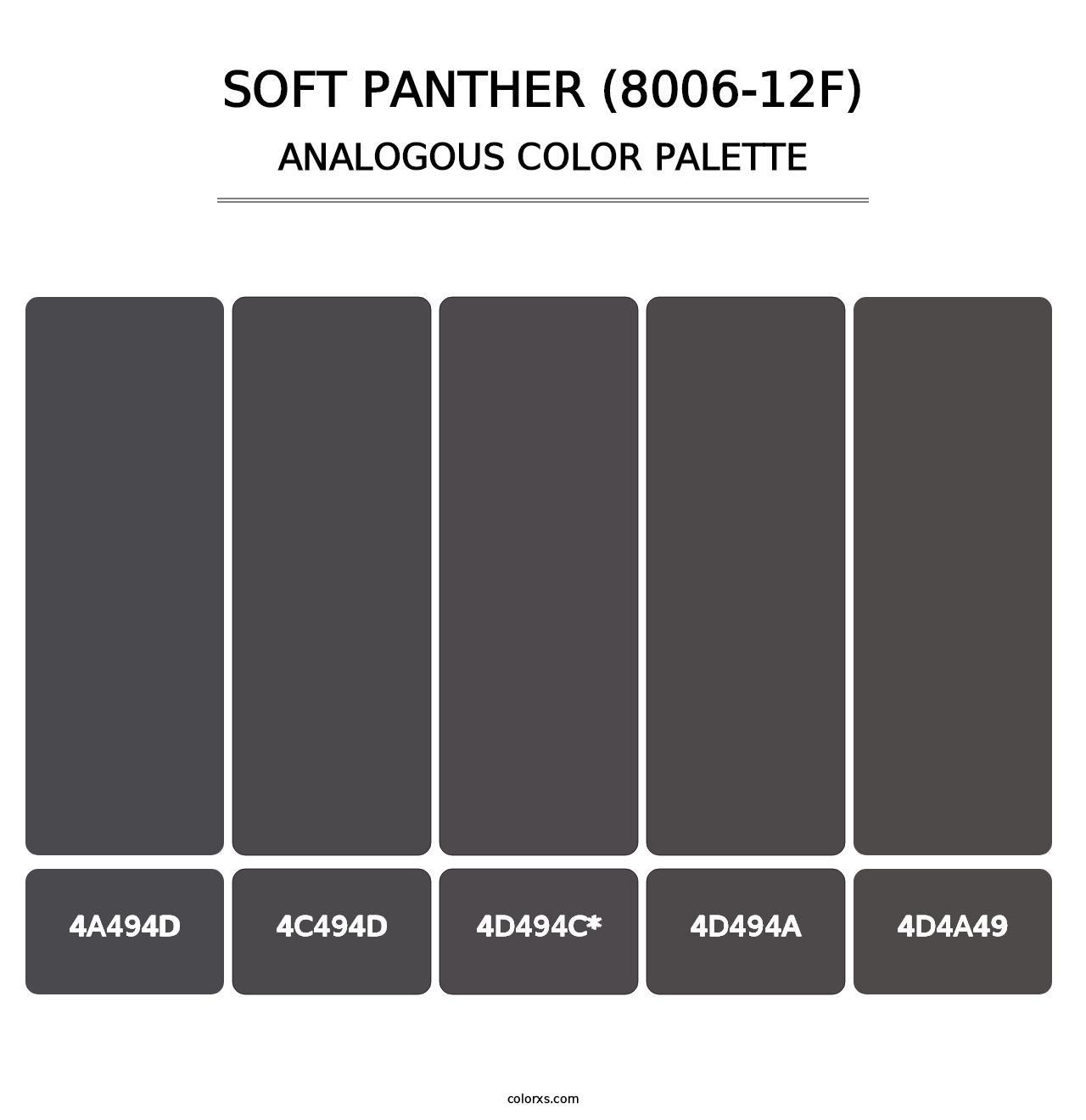 Soft Panther (8006-12F) - Analogous Color Palette