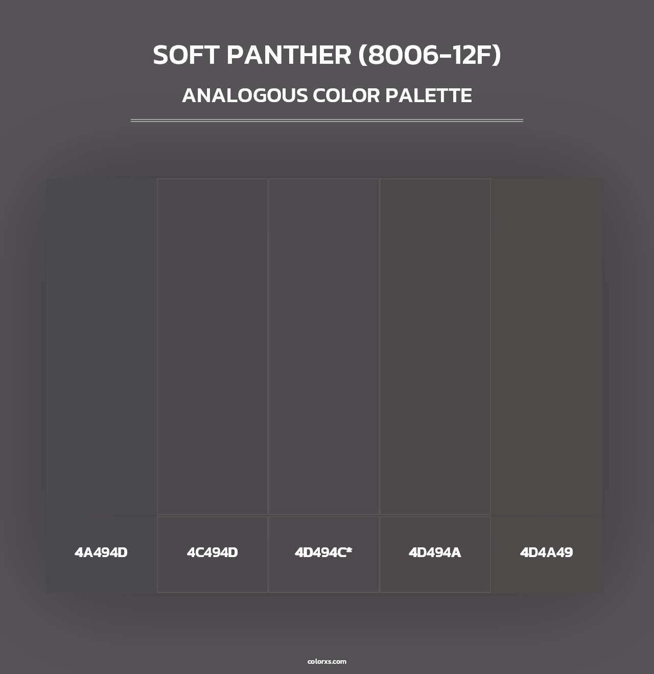 Soft Panther (8006-12F) - Analogous Color Palette