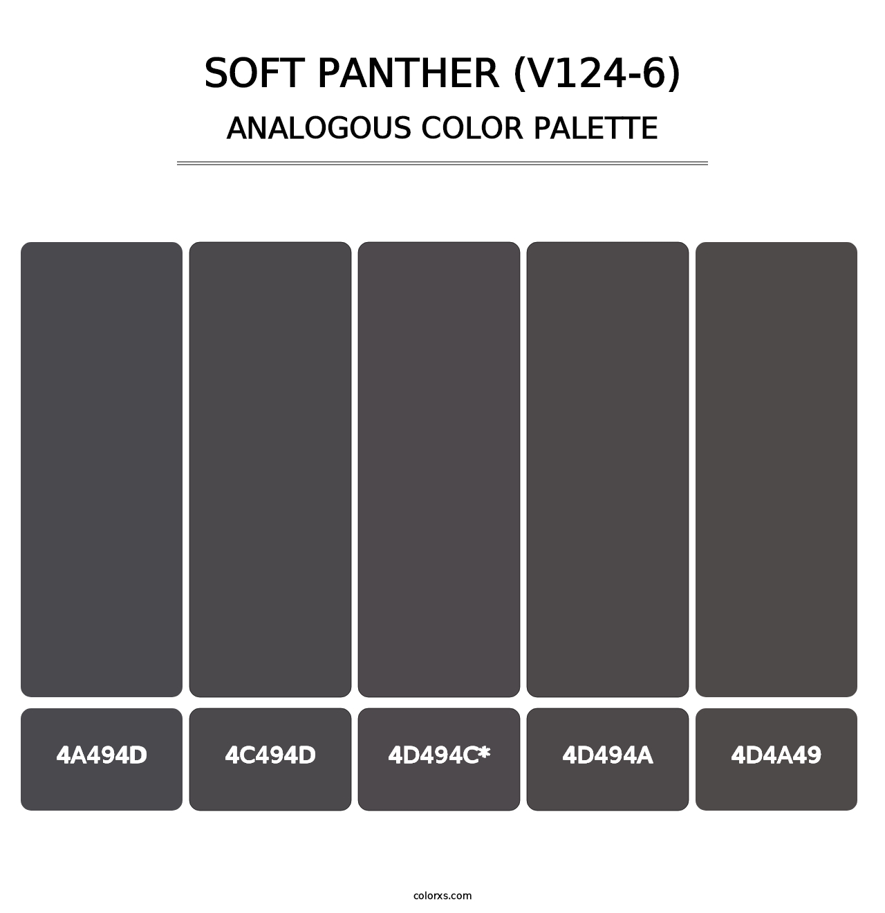 Soft Panther (V124-6) - Analogous Color Palette
