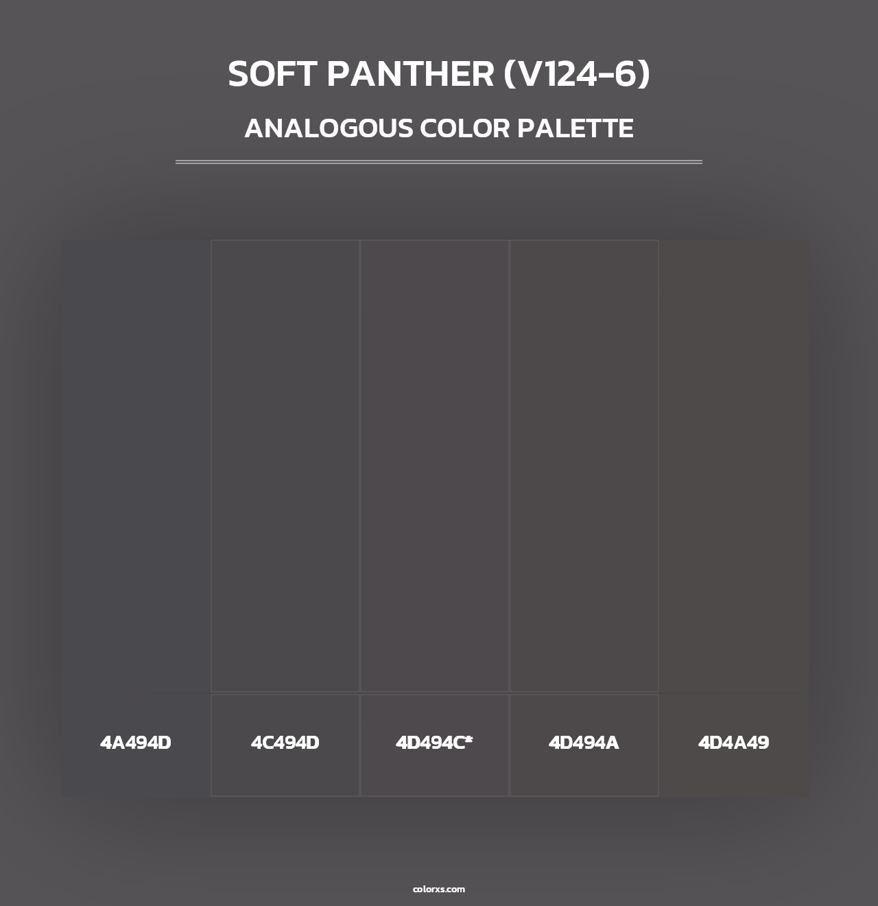 Soft Panther (V124-6) - Analogous Color Palette