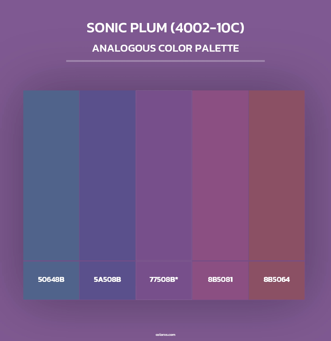 Sonic Plum (4002-10C) - Analogous Color Palette