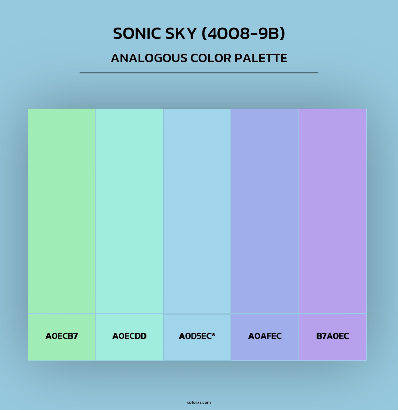 Sonic Sky (4008-9B) - Analogous Color Palette