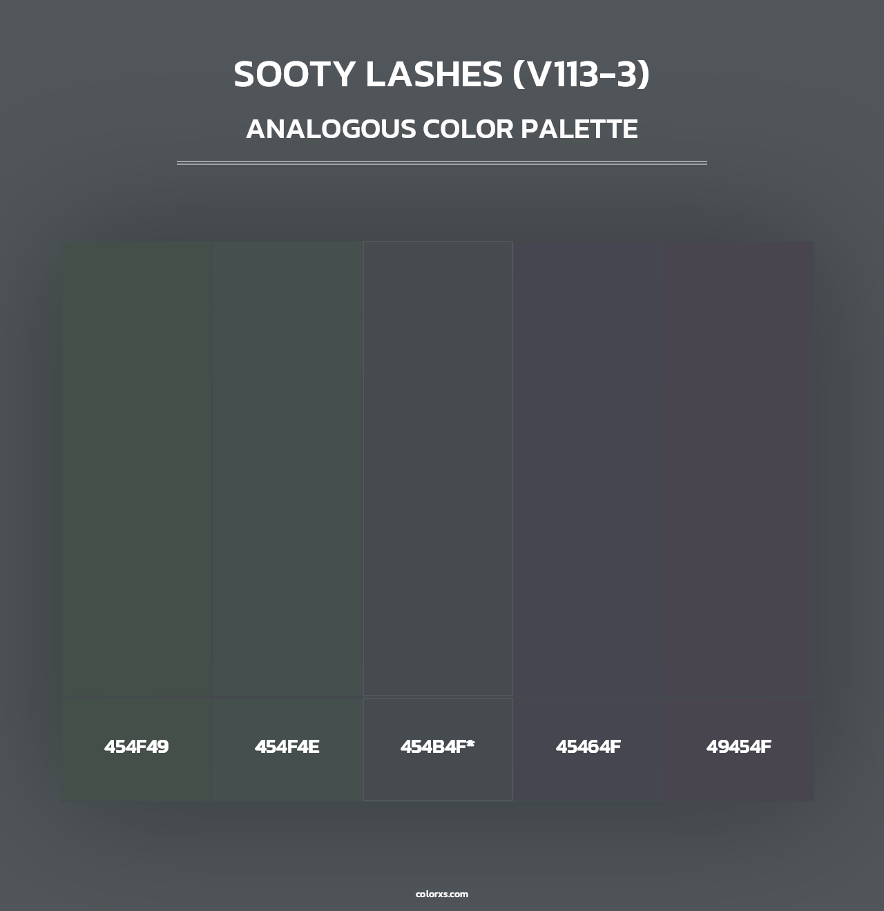 Sooty Lashes (V113-3) - Analogous Color Palette