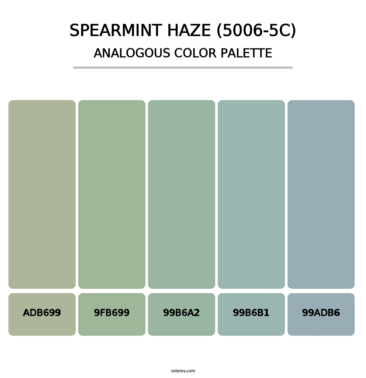 Spearmint Haze (5006-5C) - Analogous Color Palette