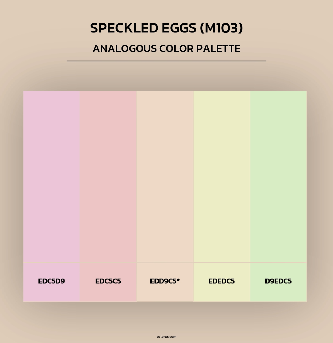 Speckled Eggs (M103) - Analogous Color Palette
