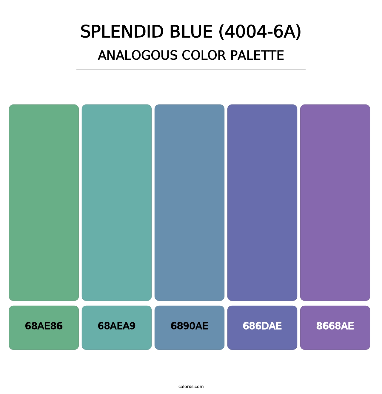 Splendid Blue (4004-6A) - Analogous Color Palette