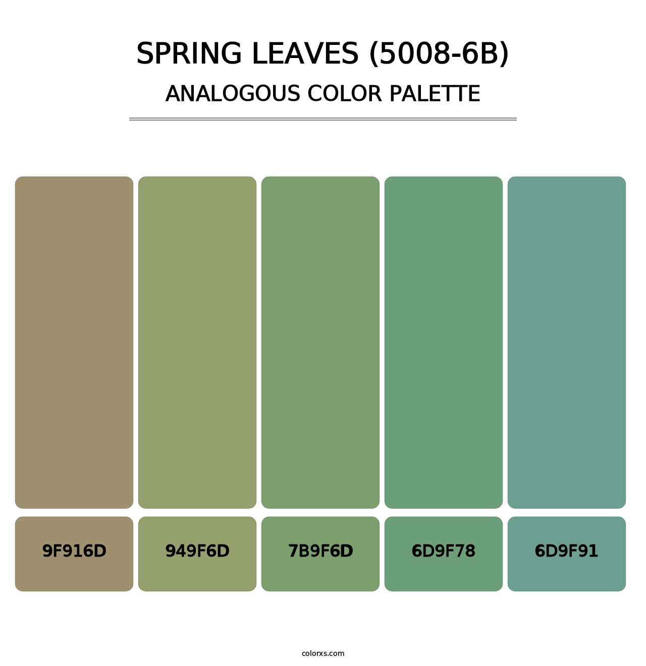 Spring Leaves (5008-6B) - Analogous Color Palette