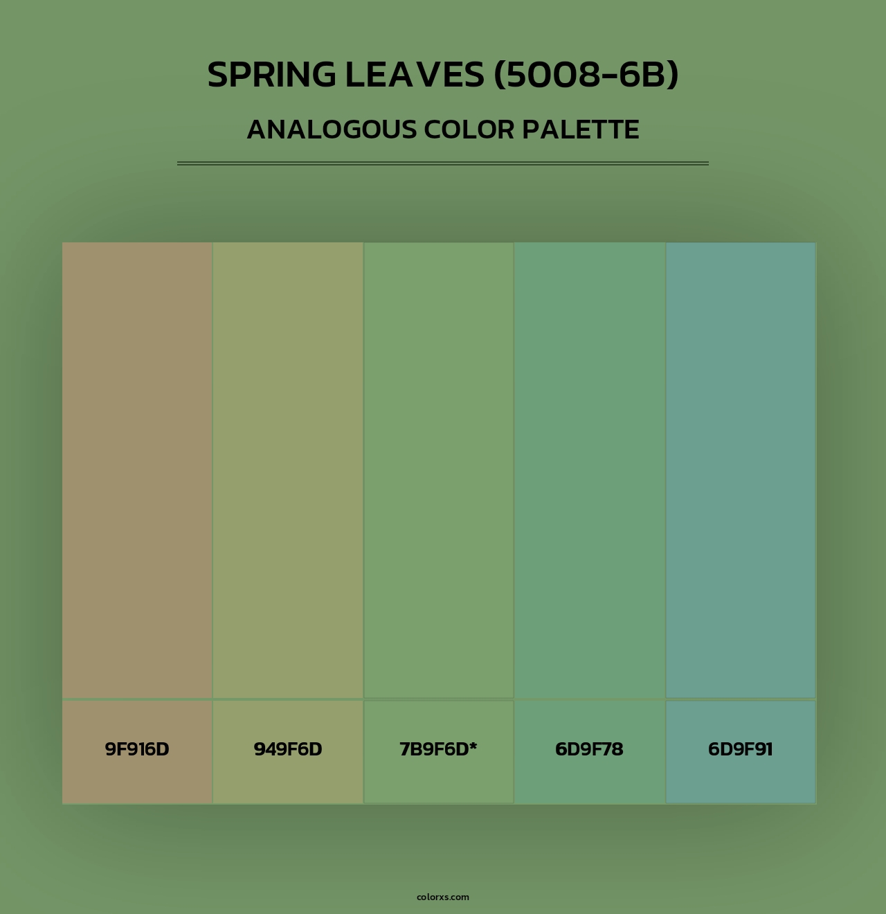 Spring Leaves (5008-6B) - Analogous Color Palette
