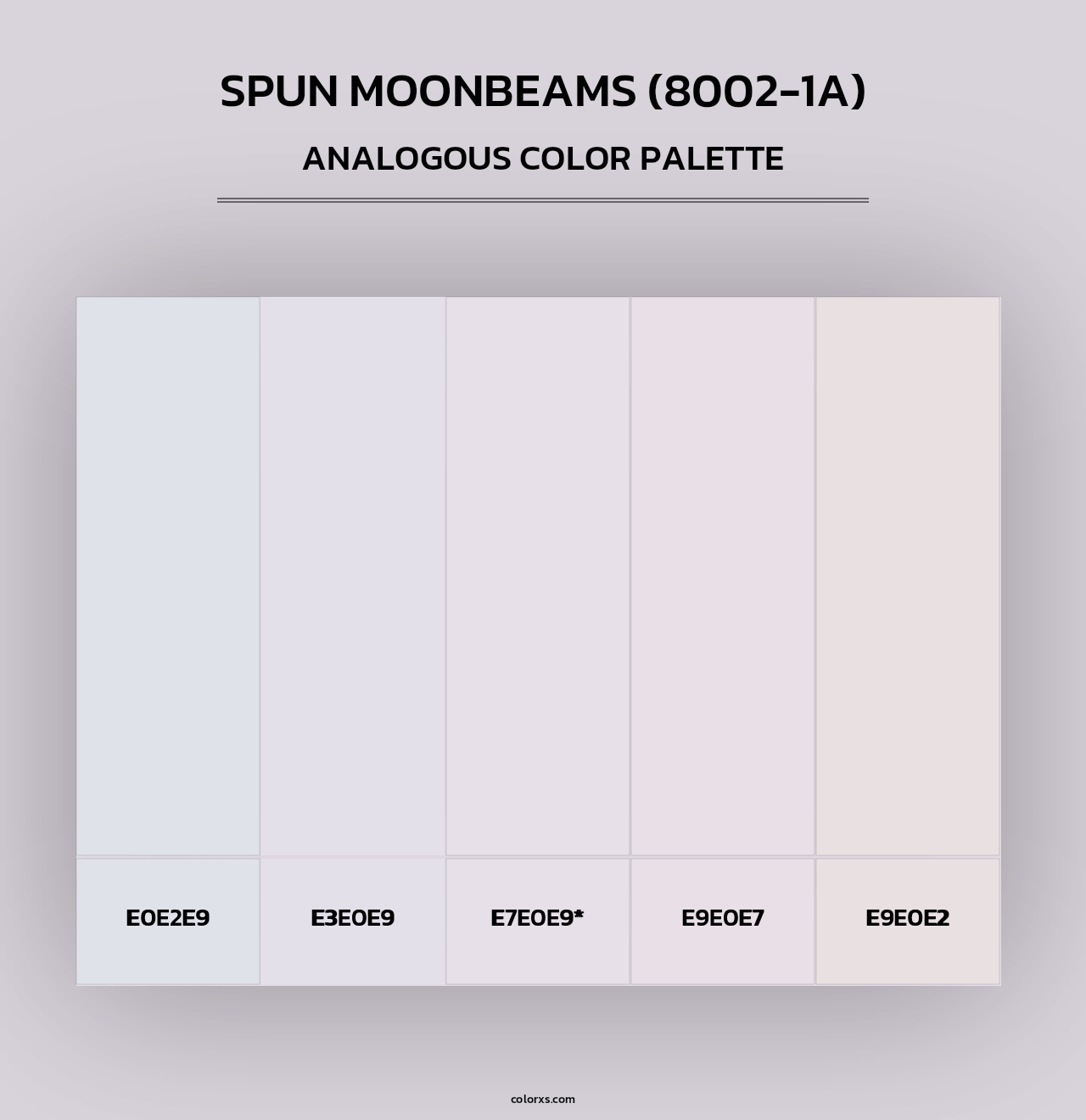 Spun Moonbeams (8002-1A) - Analogous Color Palette