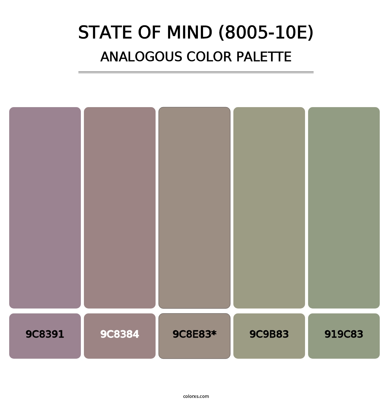 State of Mind (8005-10E) - Analogous Color Palette