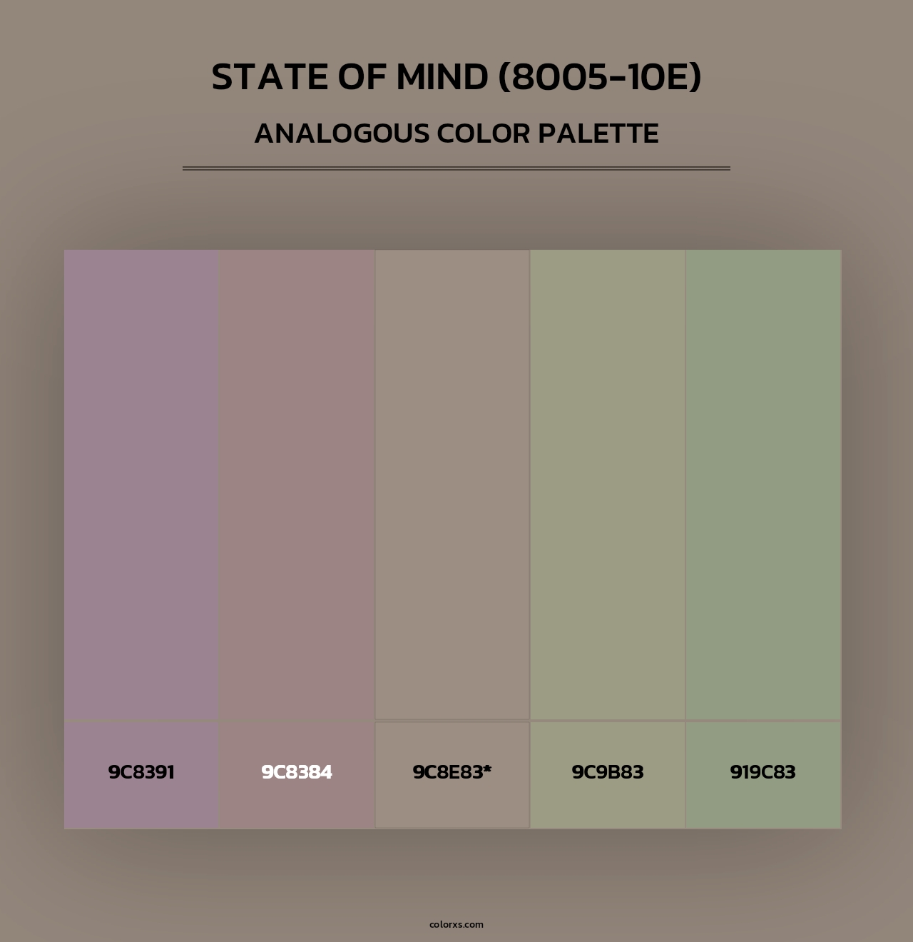 State of Mind (8005-10E) - Analogous Color Palette