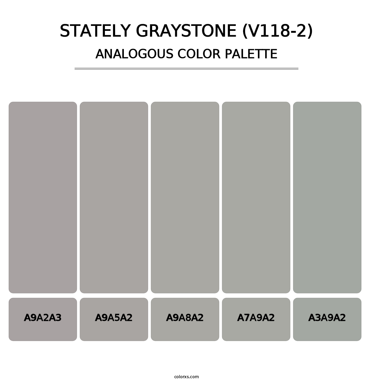 Stately Graystone (V118-2) - Analogous Color Palette