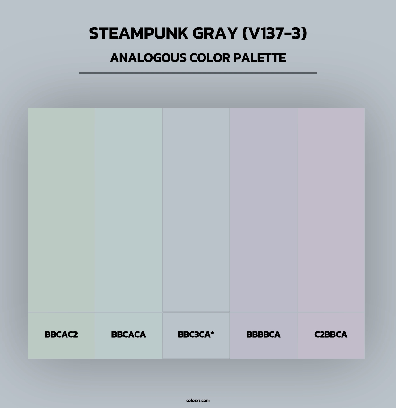 Steampunk Gray (V137-3) - Analogous Color Palette