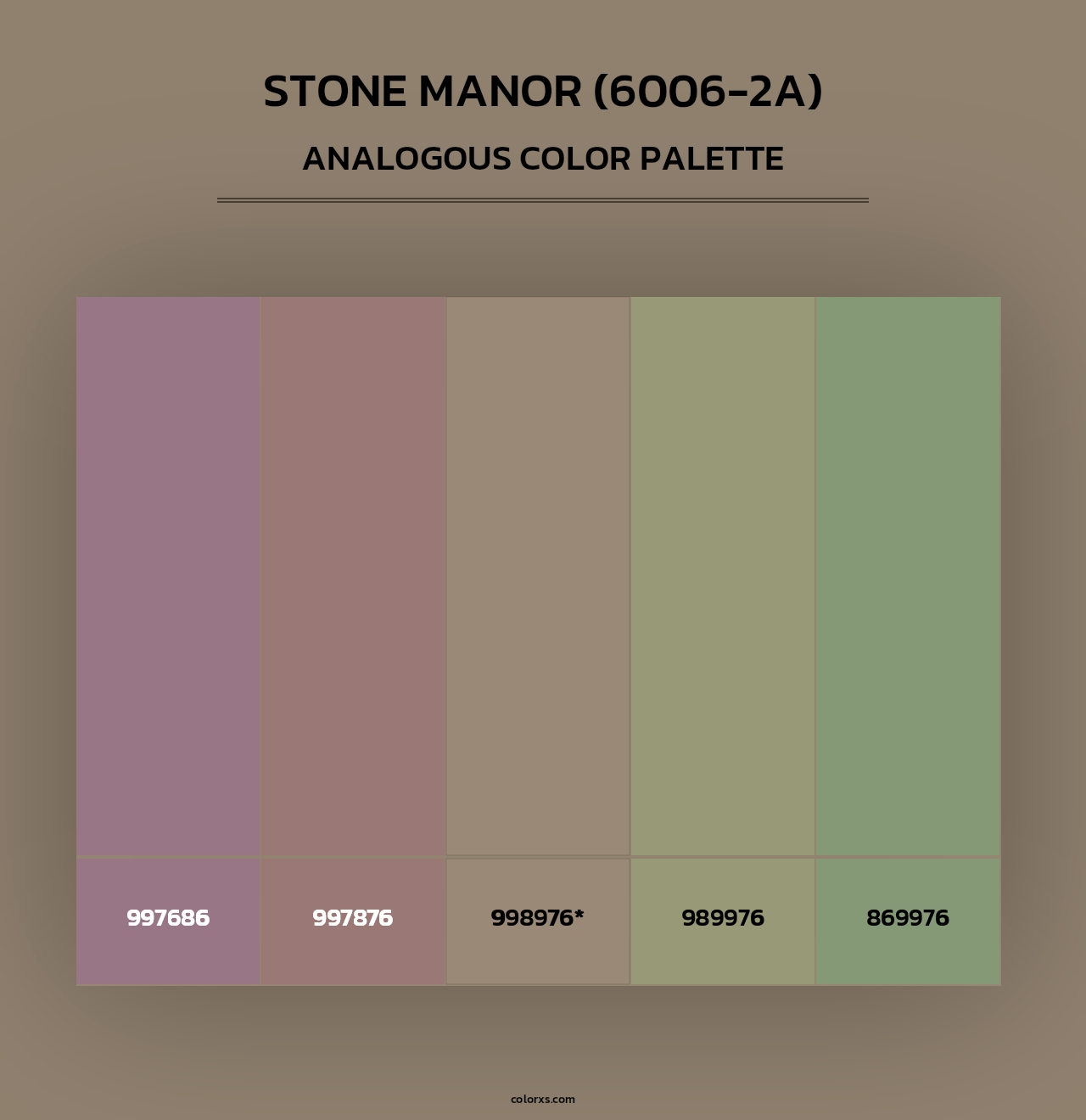 Stone Manor (6006-2A) - Analogous Color Palette