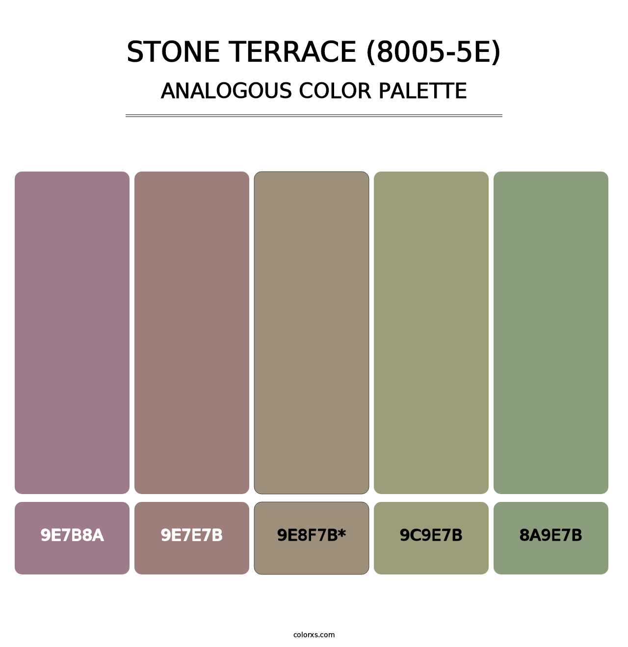 Stone Terrace (8005-5E) - Analogous Color Palette
