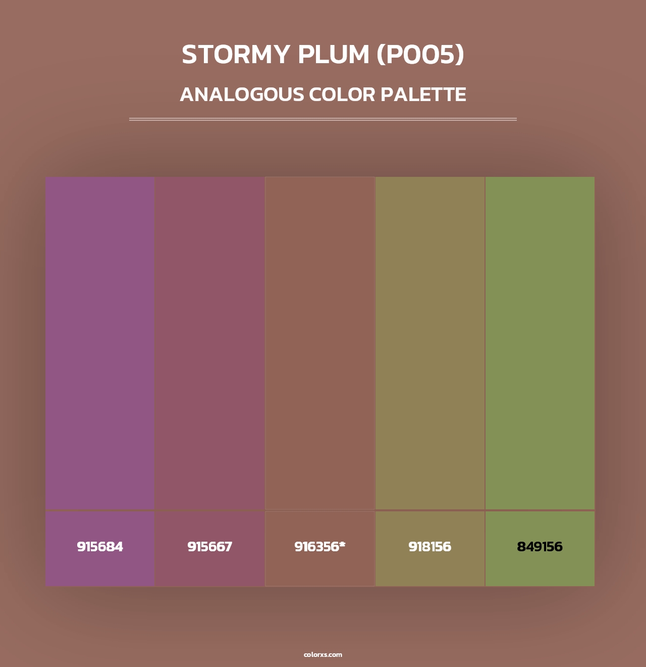 Stormy Plum (P005) - Analogous Color Palette