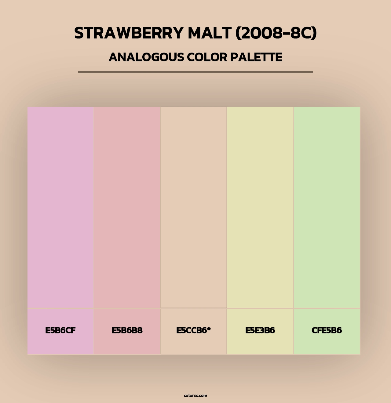 Strawberry Malt (2008-8C) - Analogous Color Palette