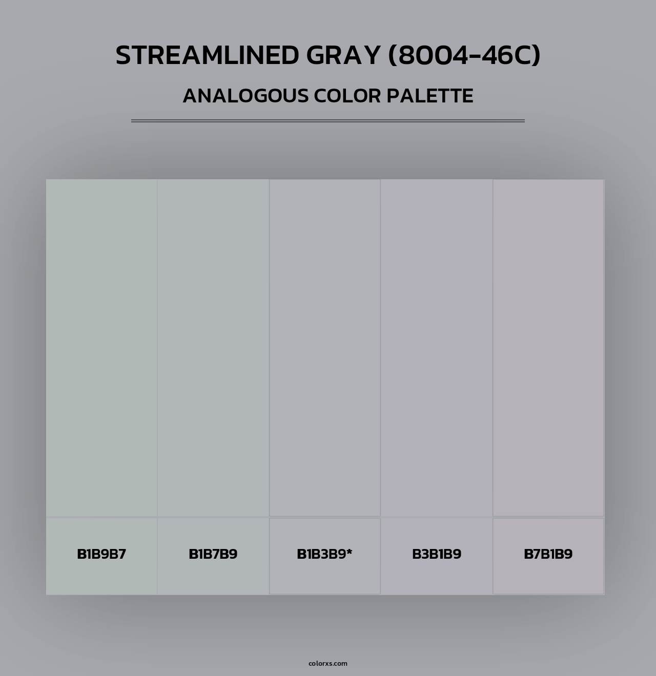 Streamlined Gray (8004-46C) - Analogous Color Palette