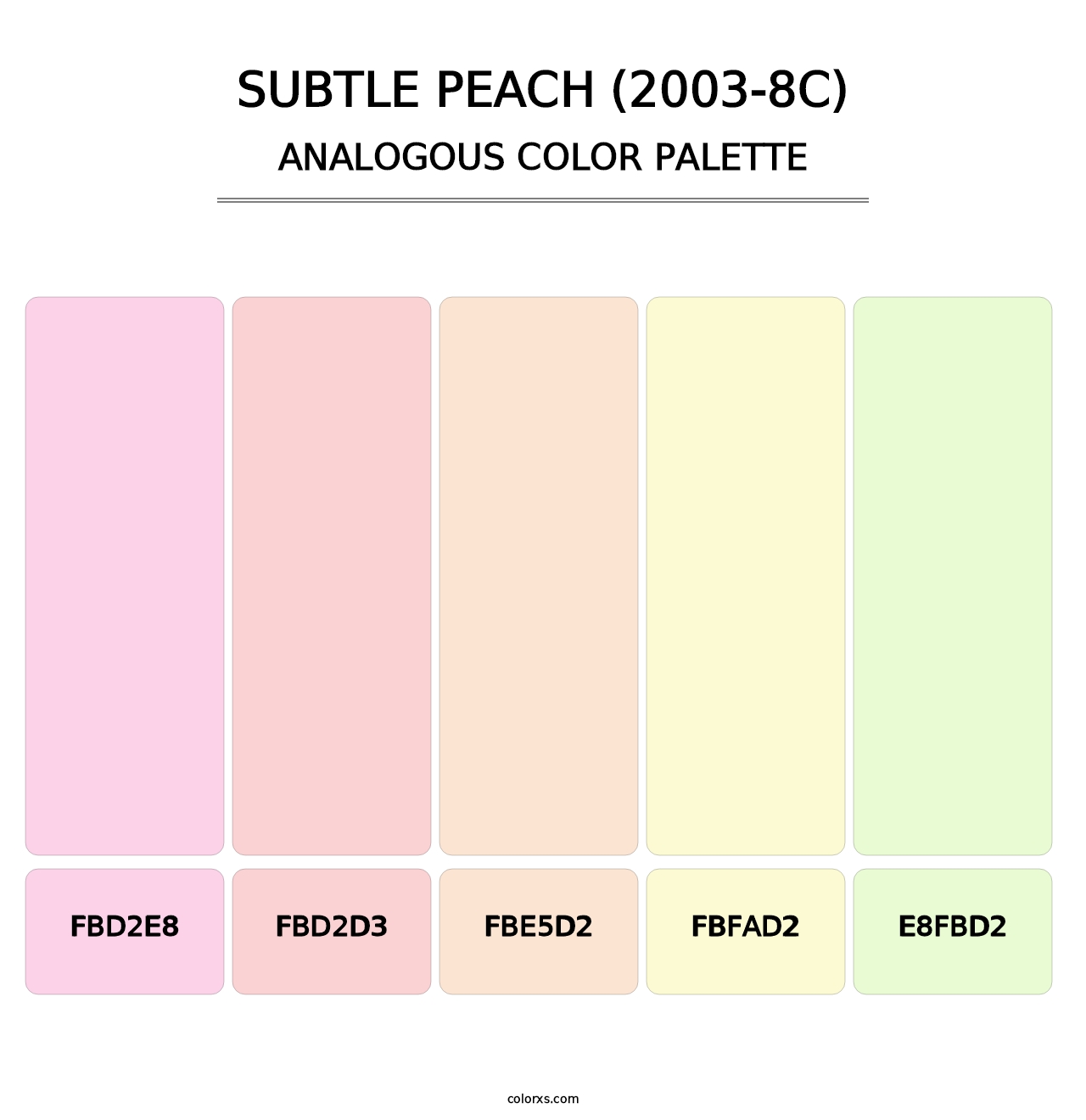 Subtle Peach (2003-8C) - Analogous Color Palette