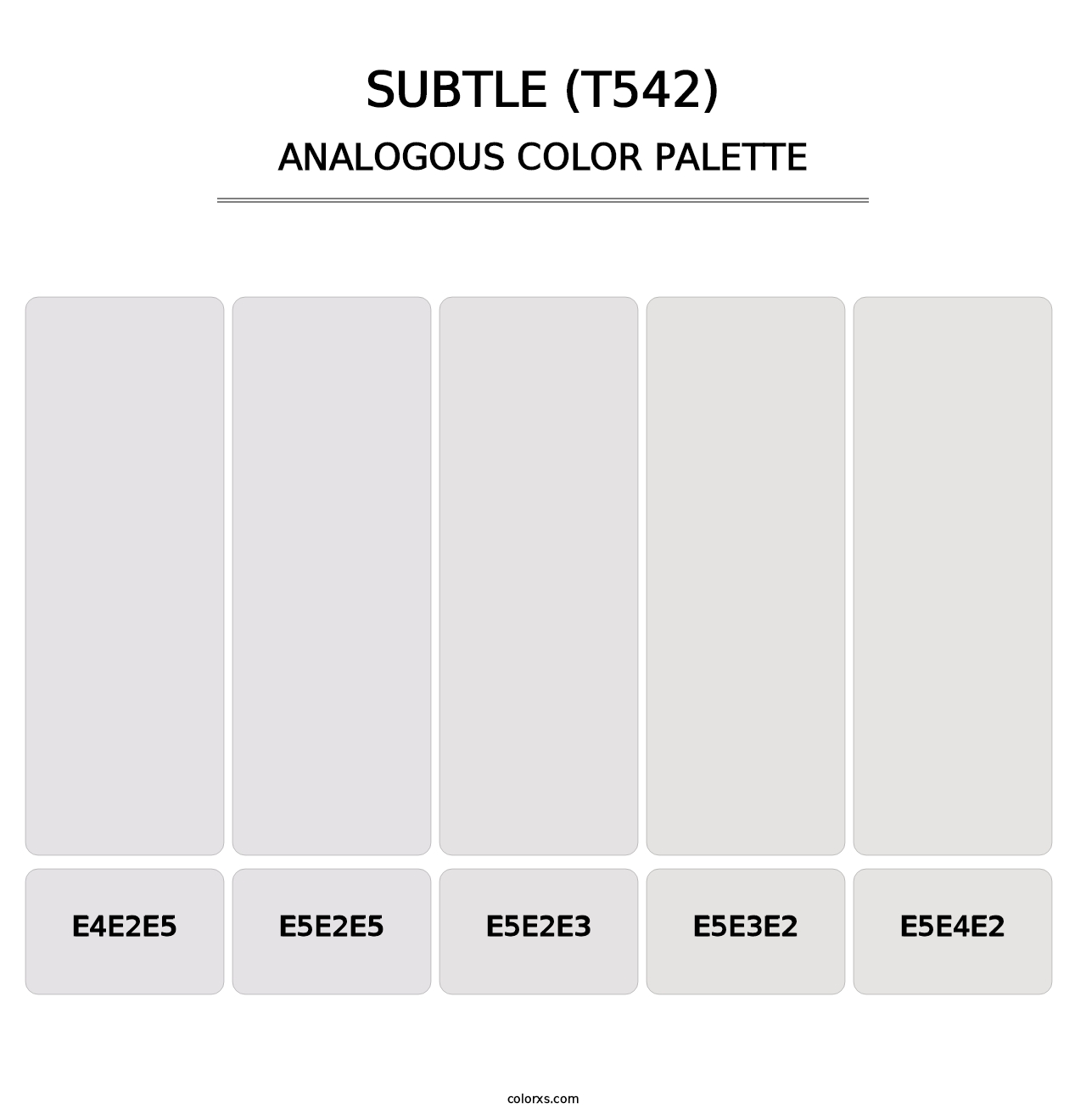 Subtle (T542) - Analogous Color Palette