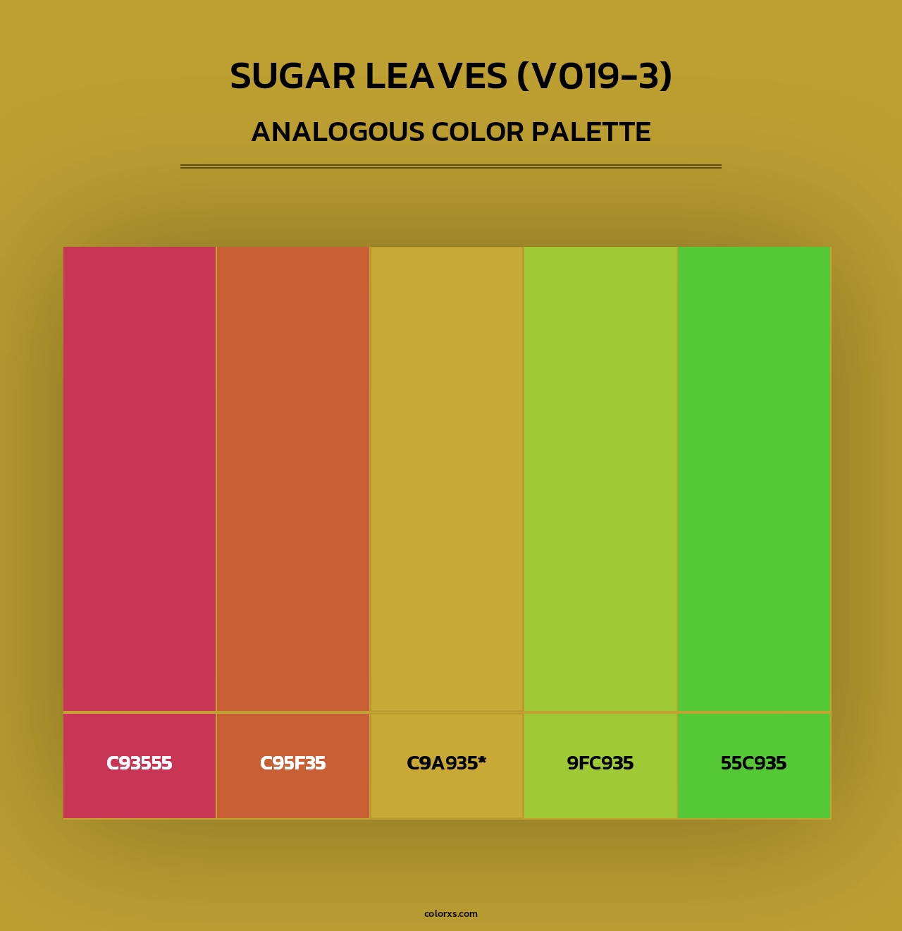 Sugar Leaves (V019-3) - Analogous Color Palette