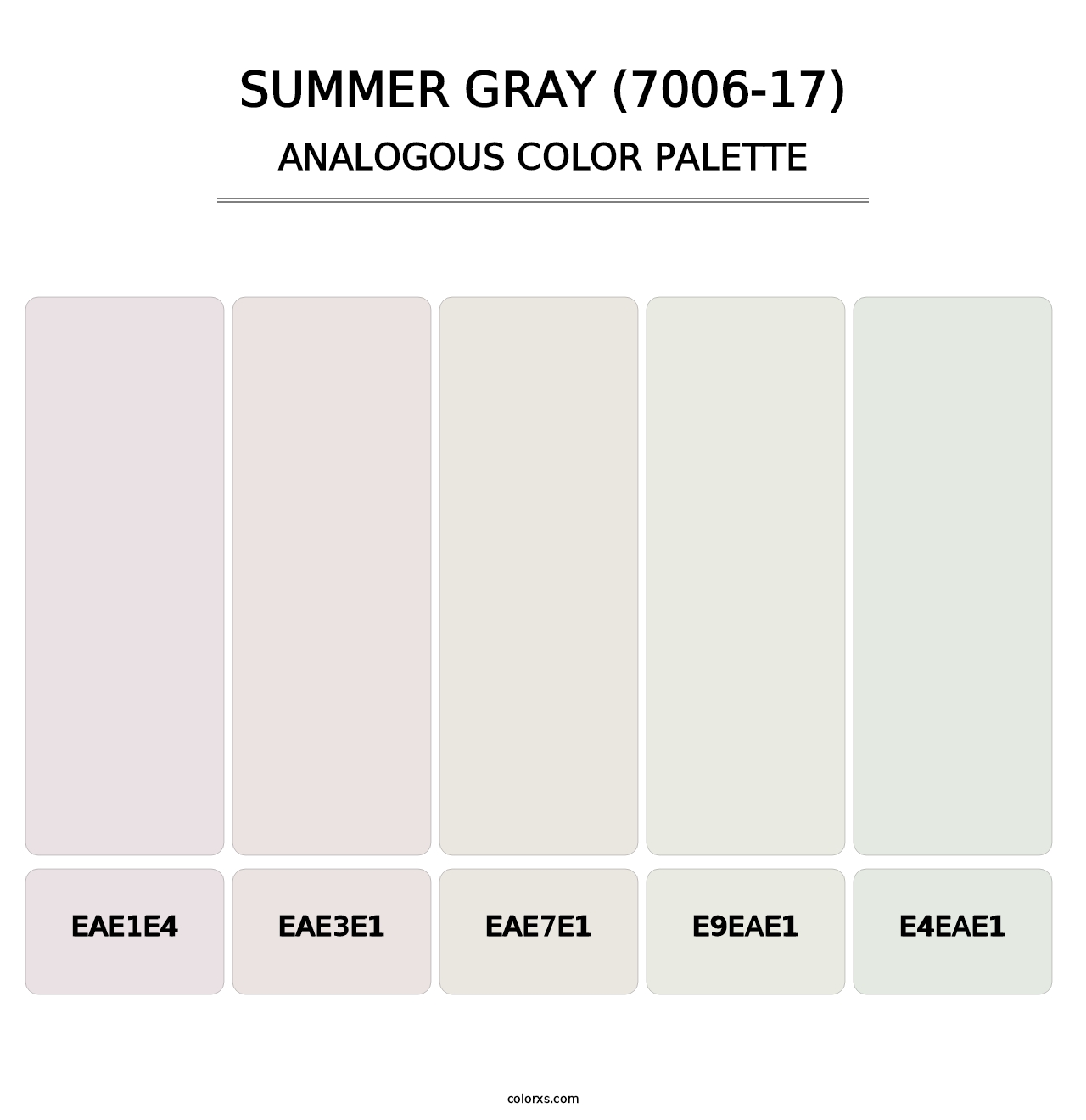 Summer Gray (7006-17) - Analogous Color Palette