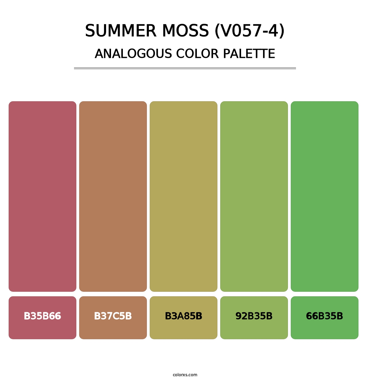 Summer Moss (V057-4) - Analogous Color Palette