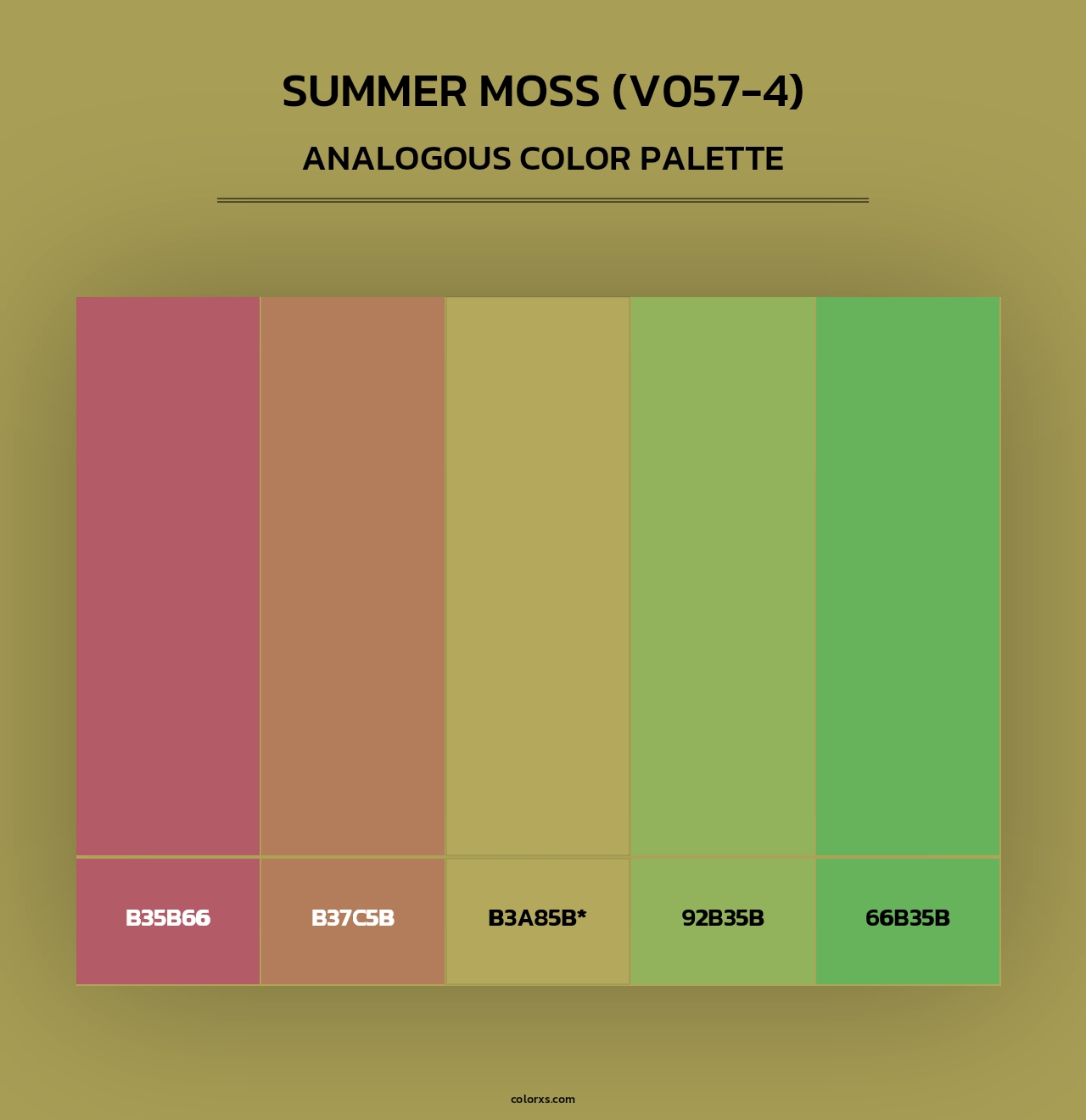 Summer Moss (V057-4) - Analogous Color Palette