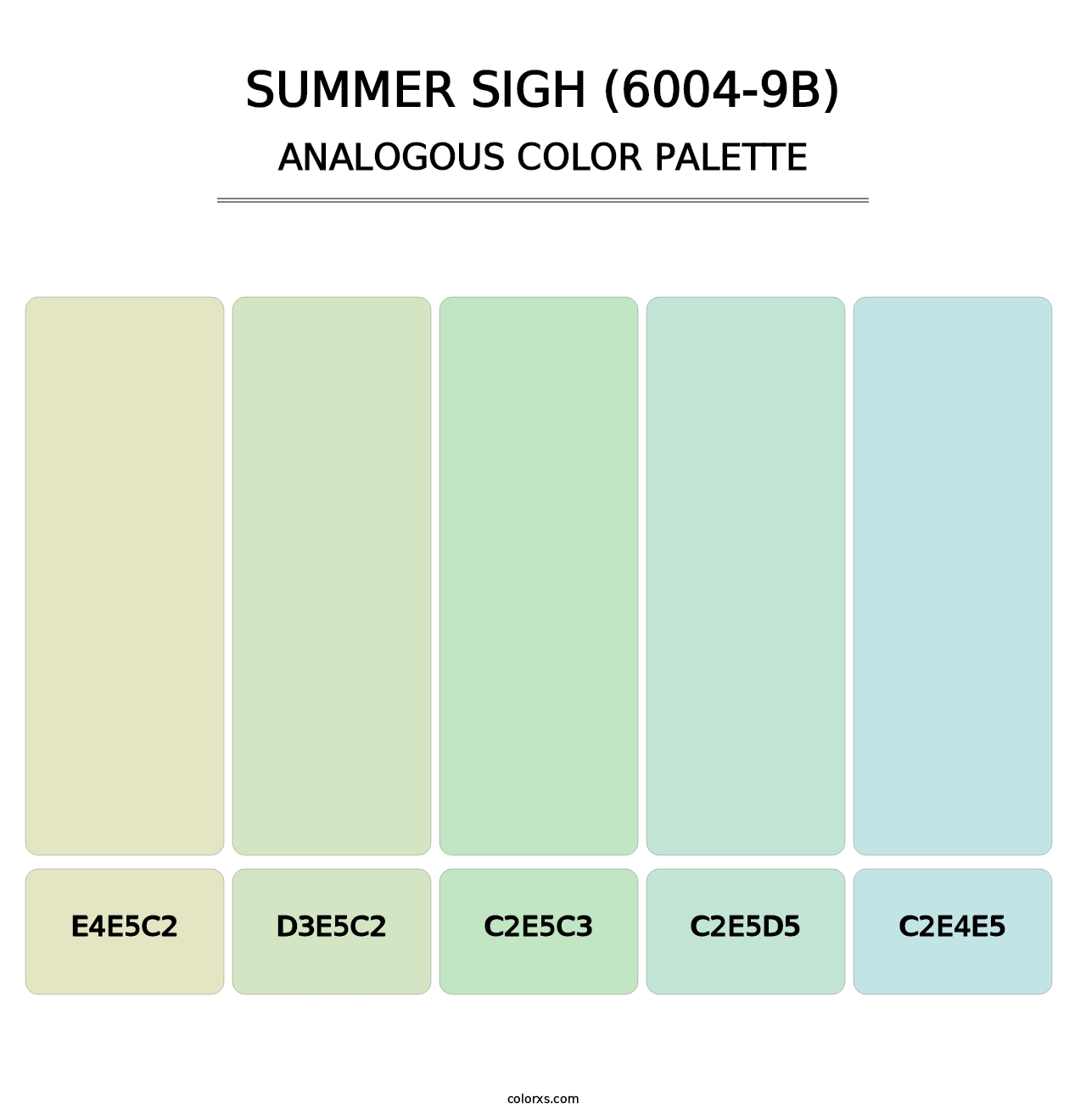 Summer Sigh (6004-9B) - Analogous Color Palette