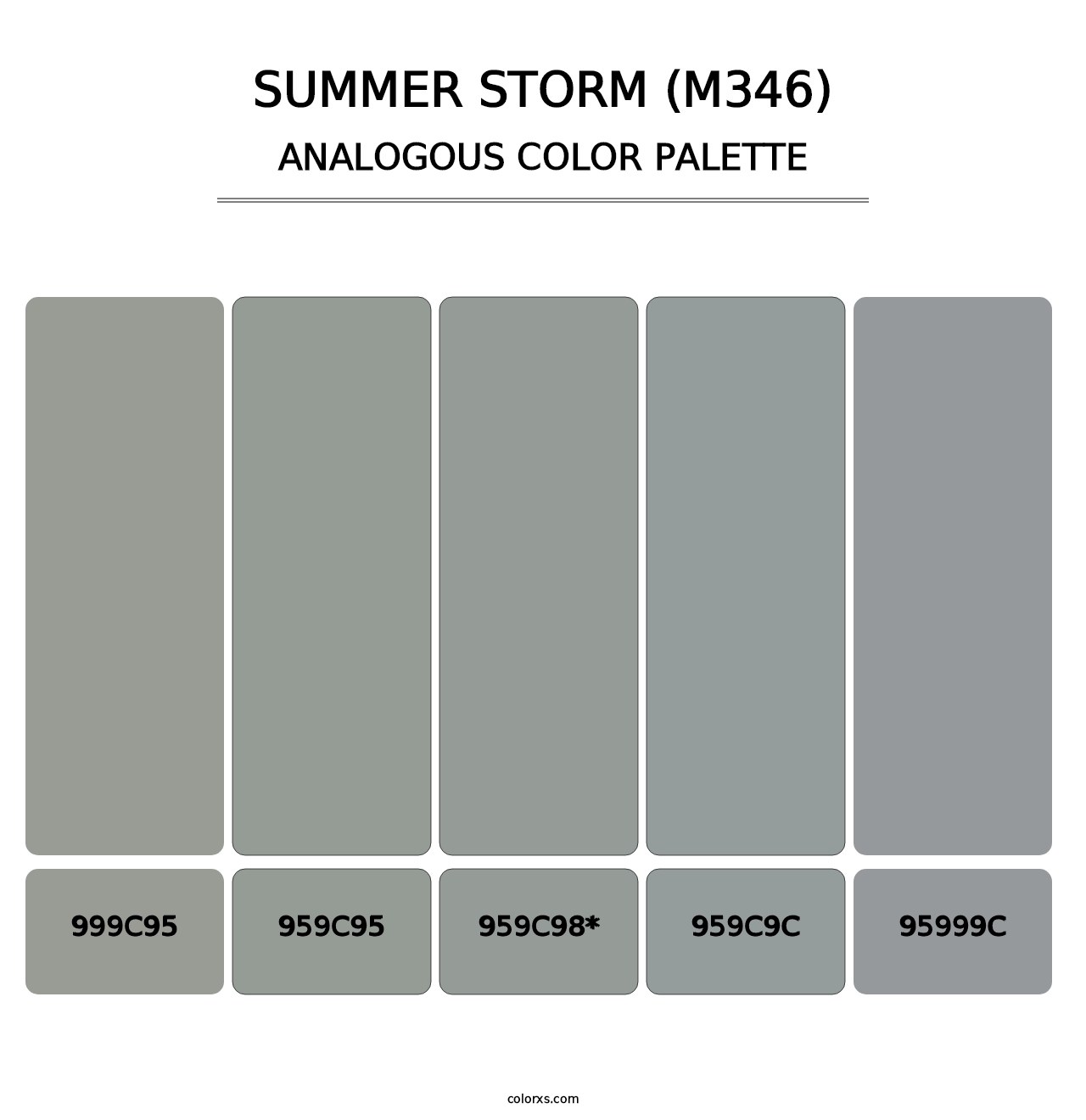 Summer Storm (M346) - Analogous Color Palette