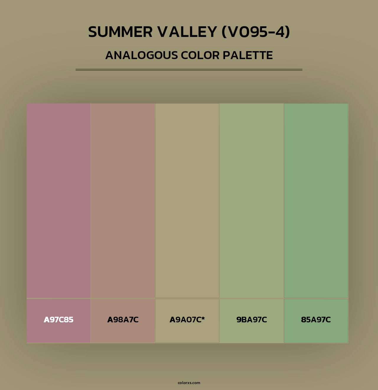 Summer Valley (V095-4) - Analogous Color Palette