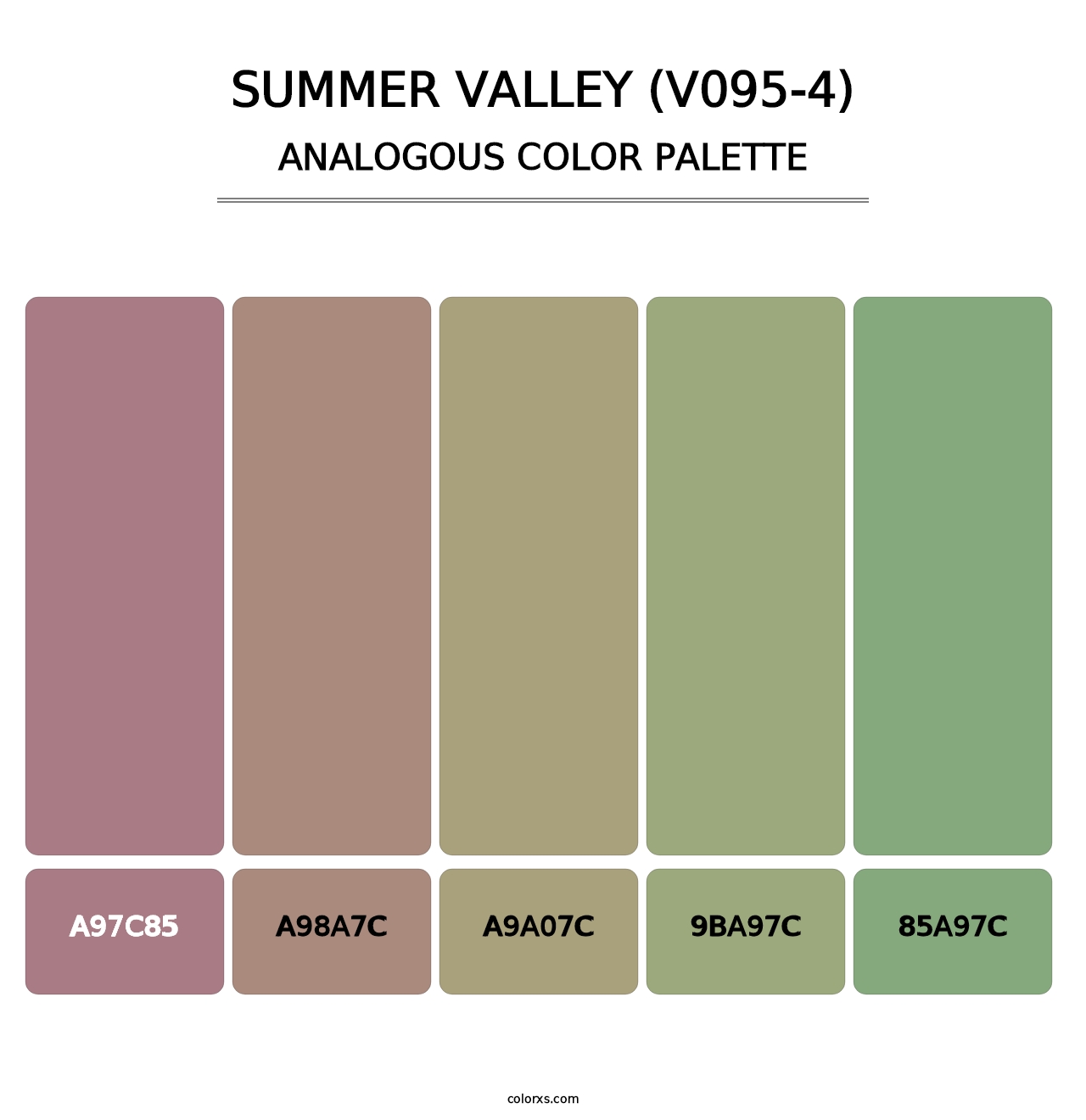 Summer Valley (V095-4) - Analogous Color Palette