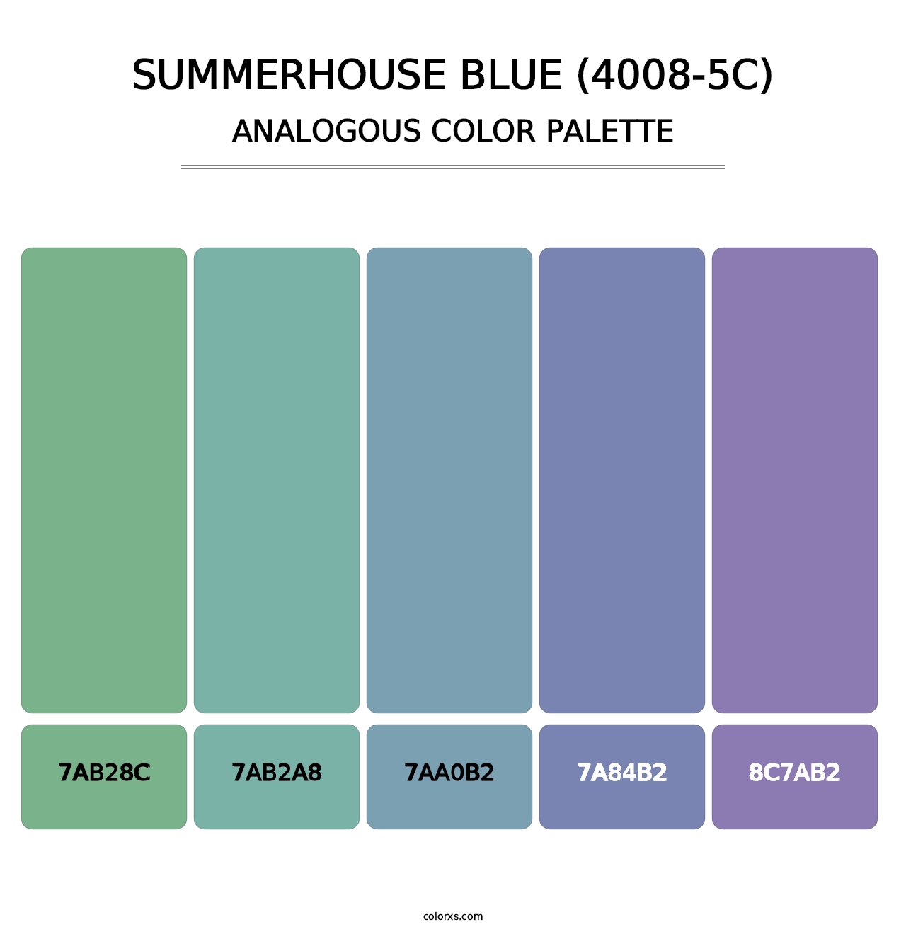 Summerhouse Blue (4008-5C) - Analogous Color Palette