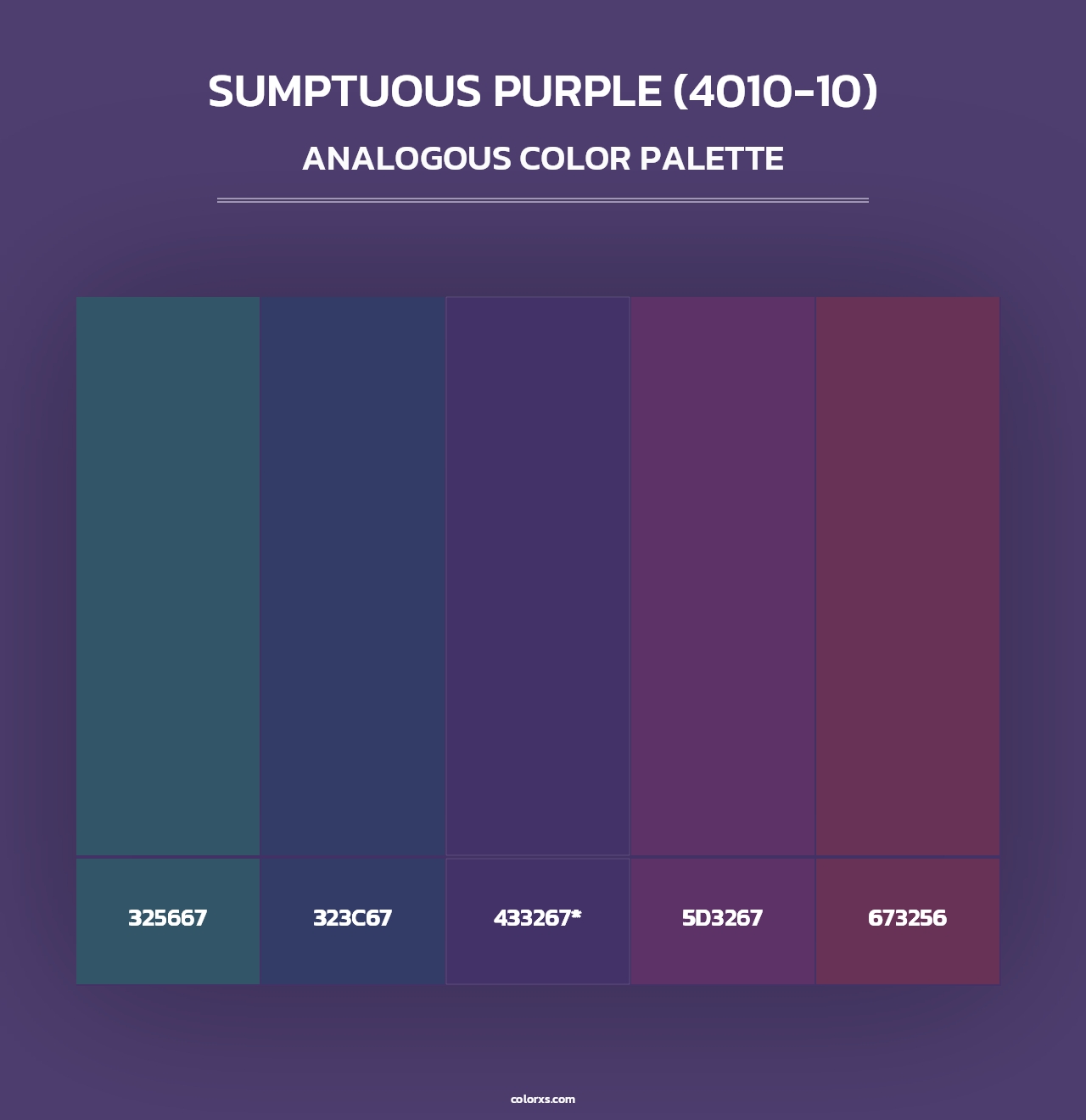 Sumptuous Purple (4010-10) - Analogous Color Palette