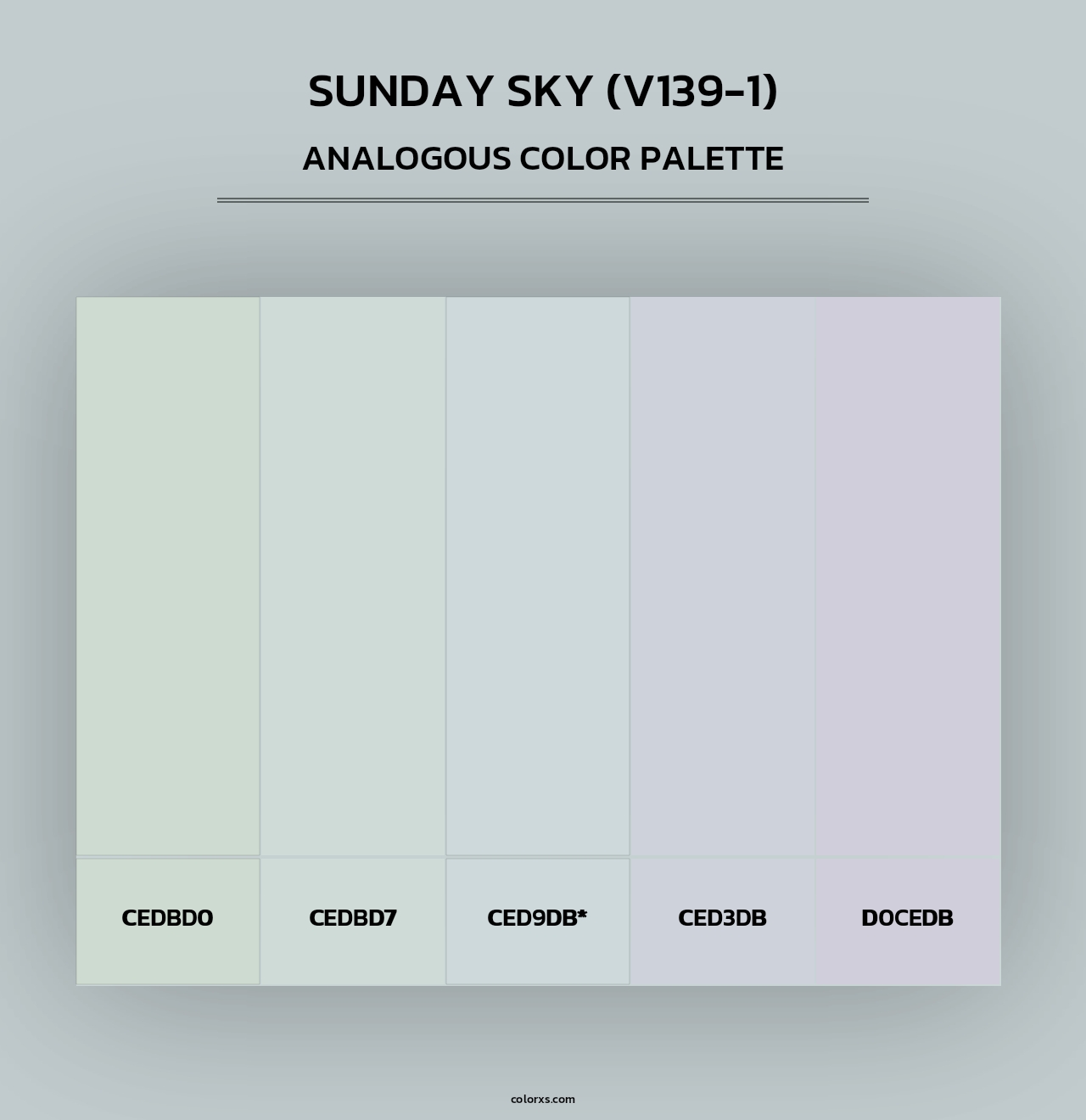 Sunday Sky (V139-1) - Analogous Color Palette