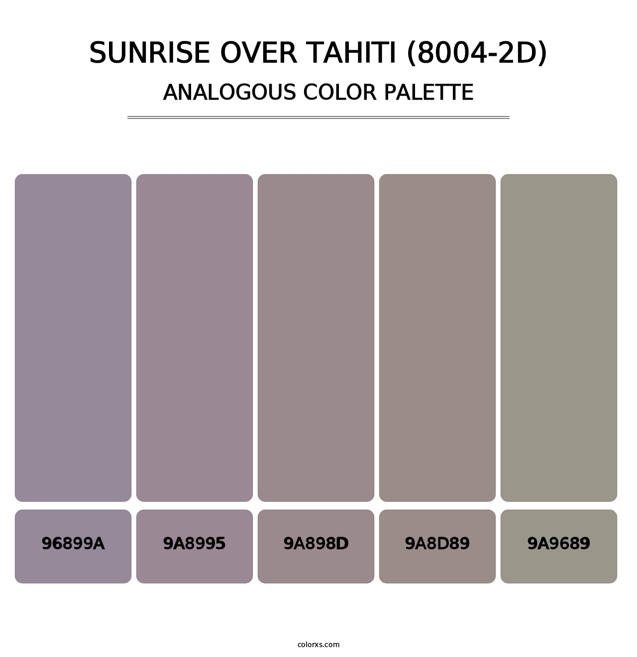 Sunrise Over Tahiti (8004-2D) - Analogous Color Palette
