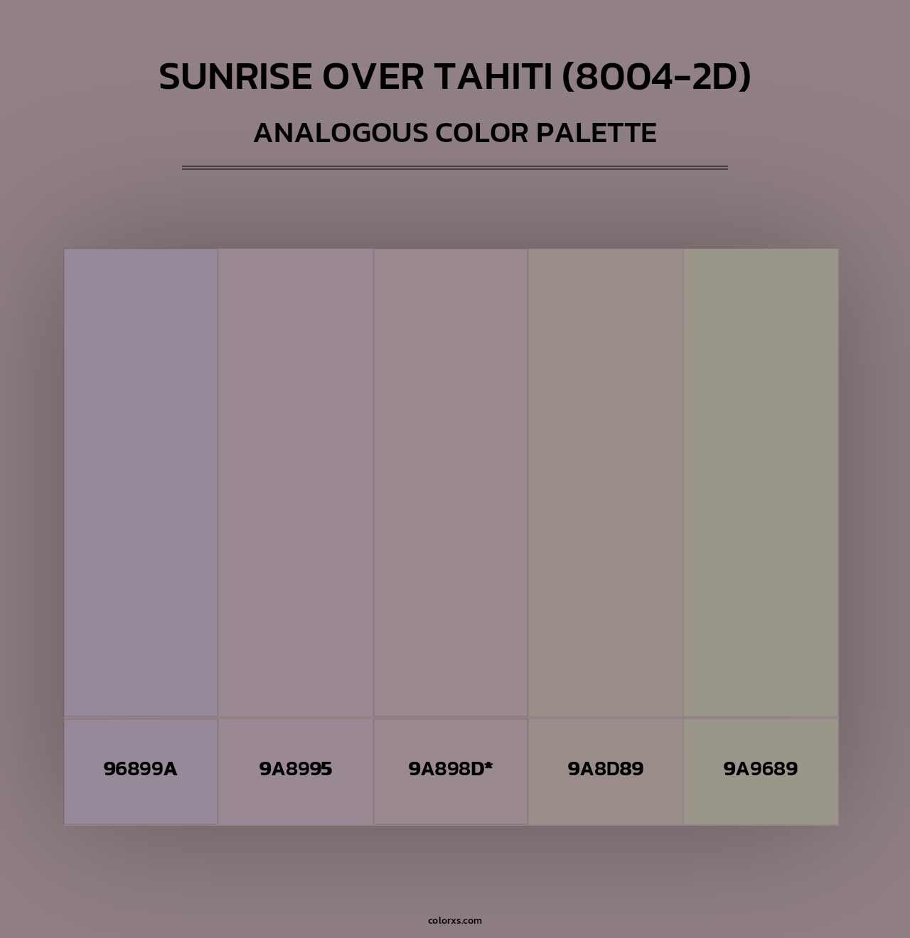 Sunrise Over Tahiti (8004-2D) - Analogous Color Palette