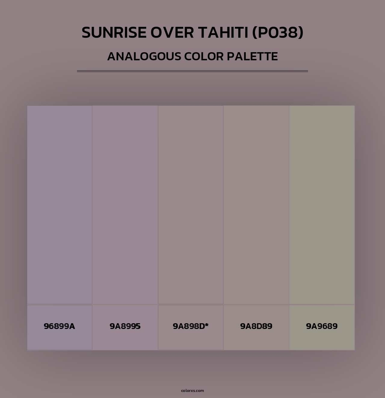 Sunrise Over Tahiti (P038) - Analogous Color Palette