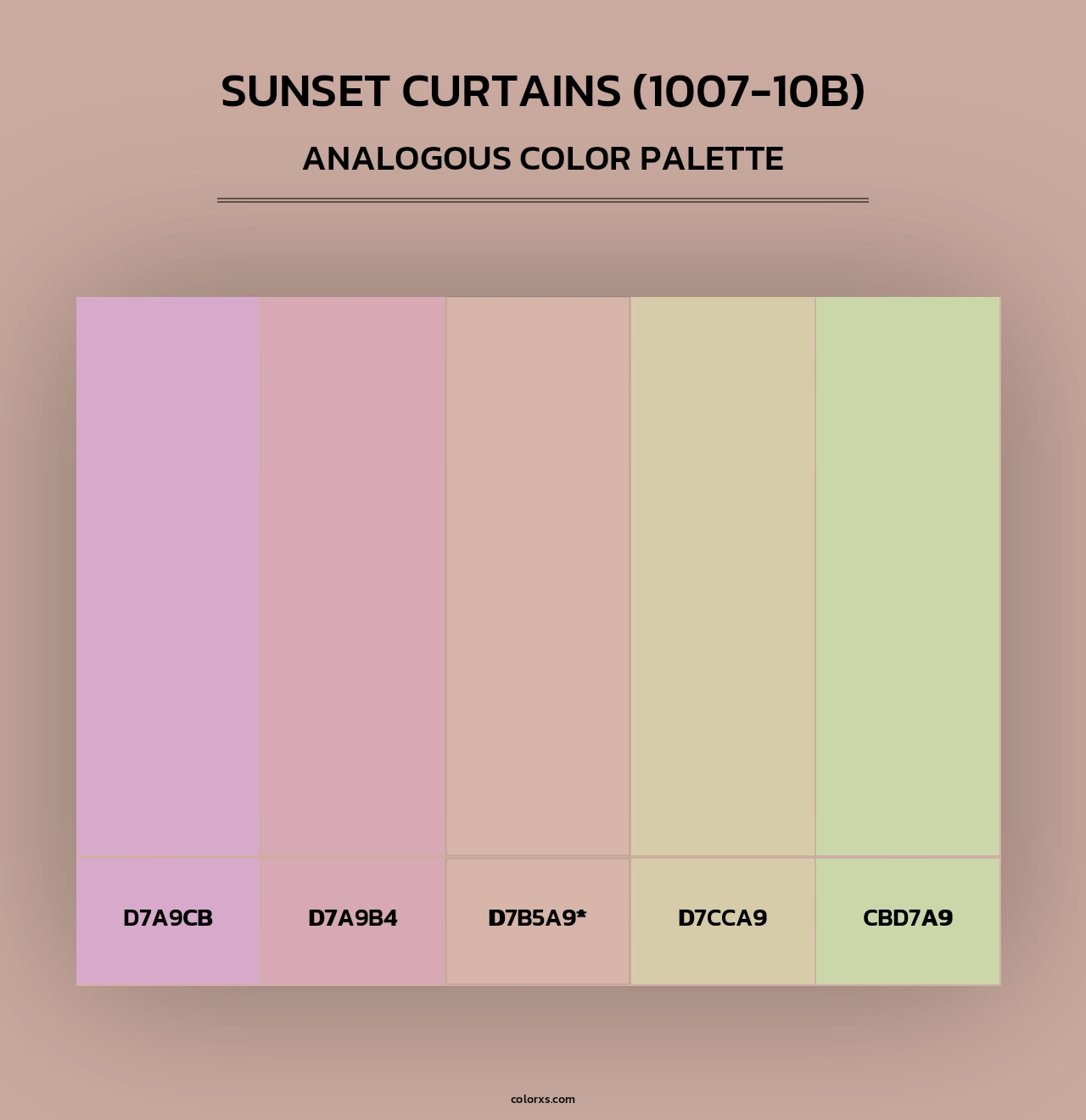 Sunset Curtains (1007-10B) - Analogous Color Palette