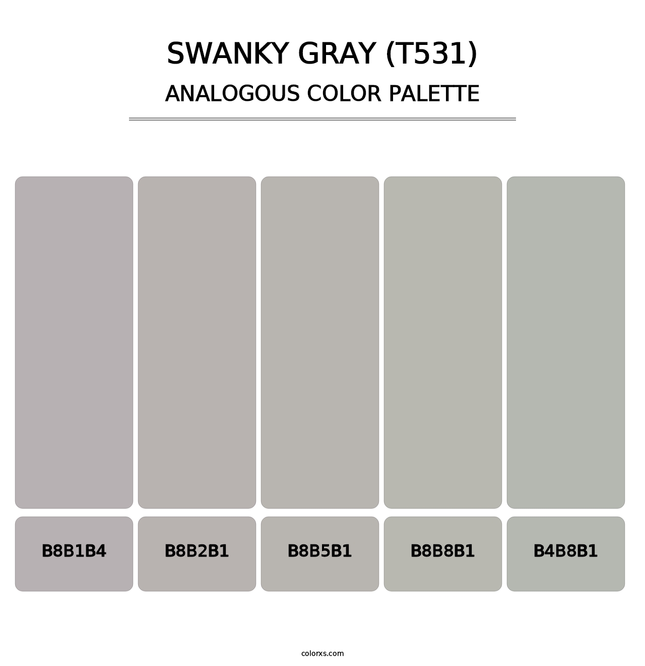 Swanky Gray (T531) - Analogous Color Palette