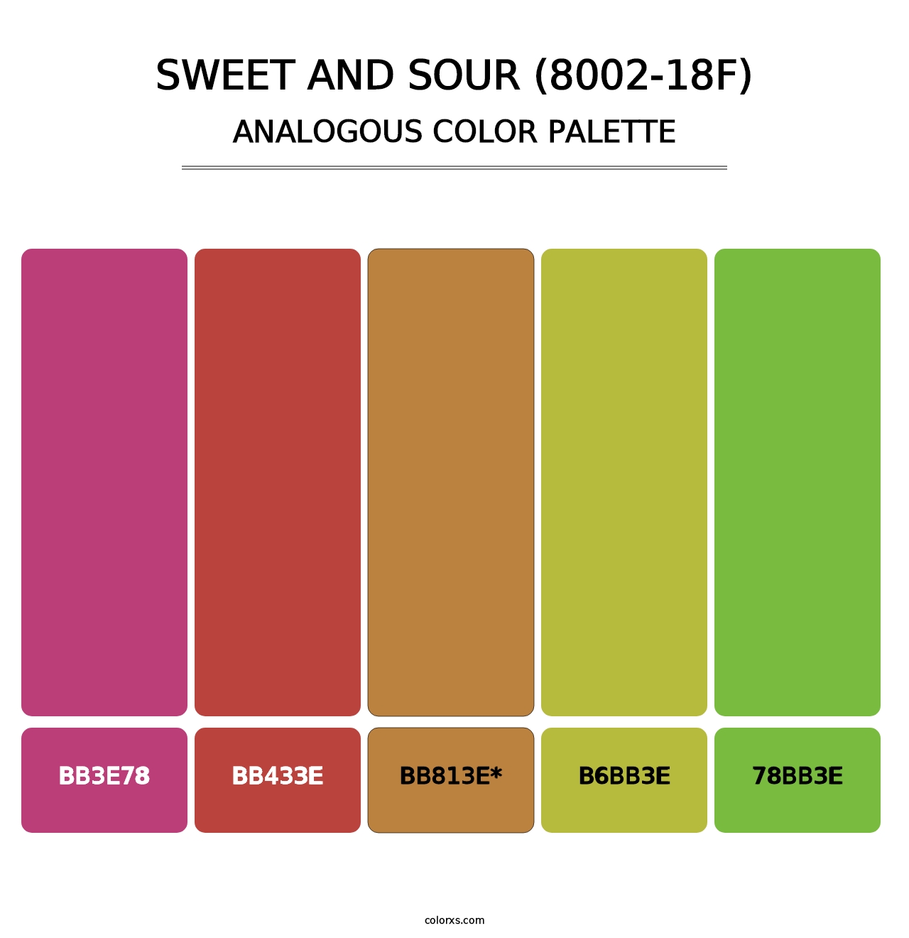 Sweet and Sour (8002-18F) - Analogous Color Palette