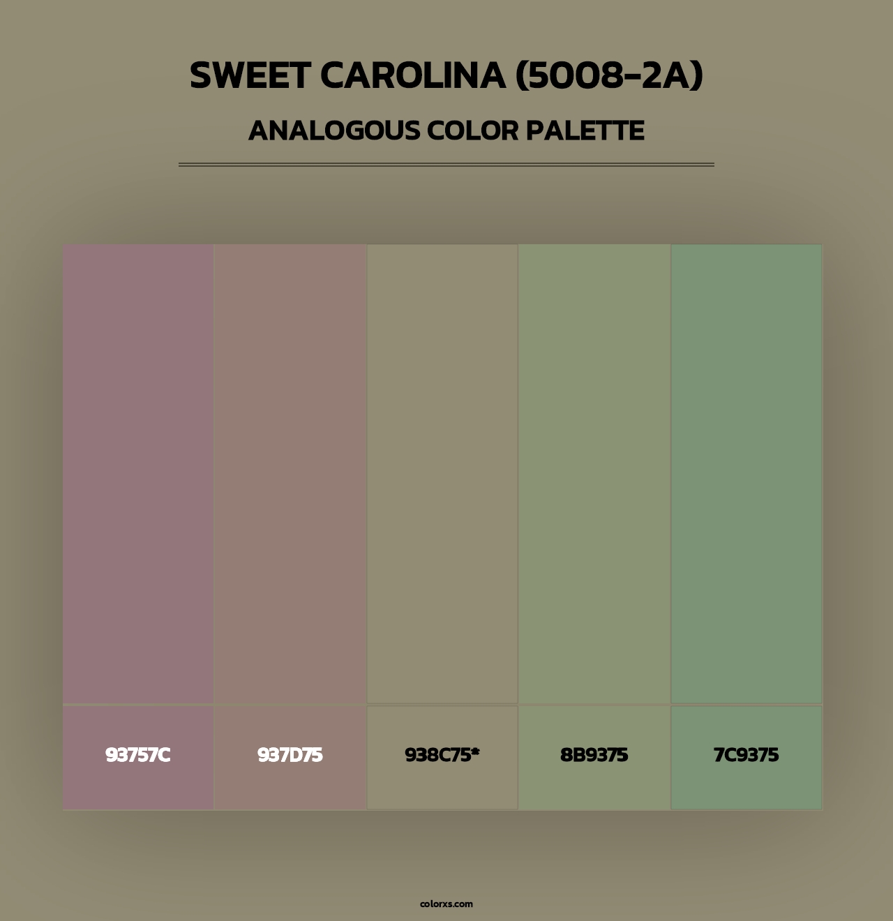 Sweet Carolina (5008-2A) - Analogous Color Palette