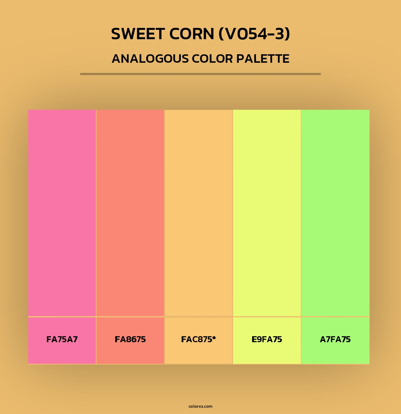 Sweet Corn (V054-3) - Analogous Color Palette