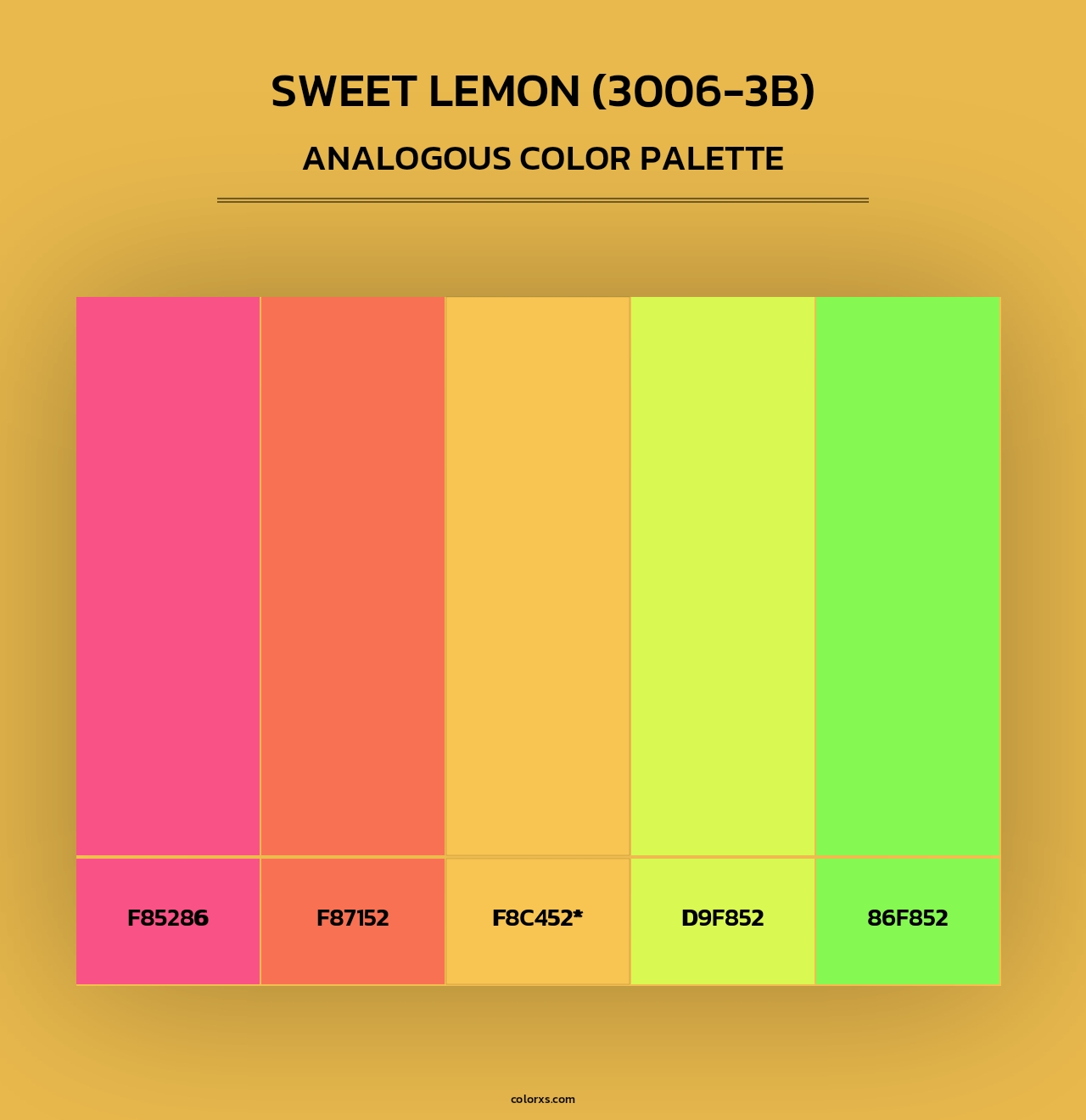 Sweet Lemon (3006-3B) - Analogous Color Palette