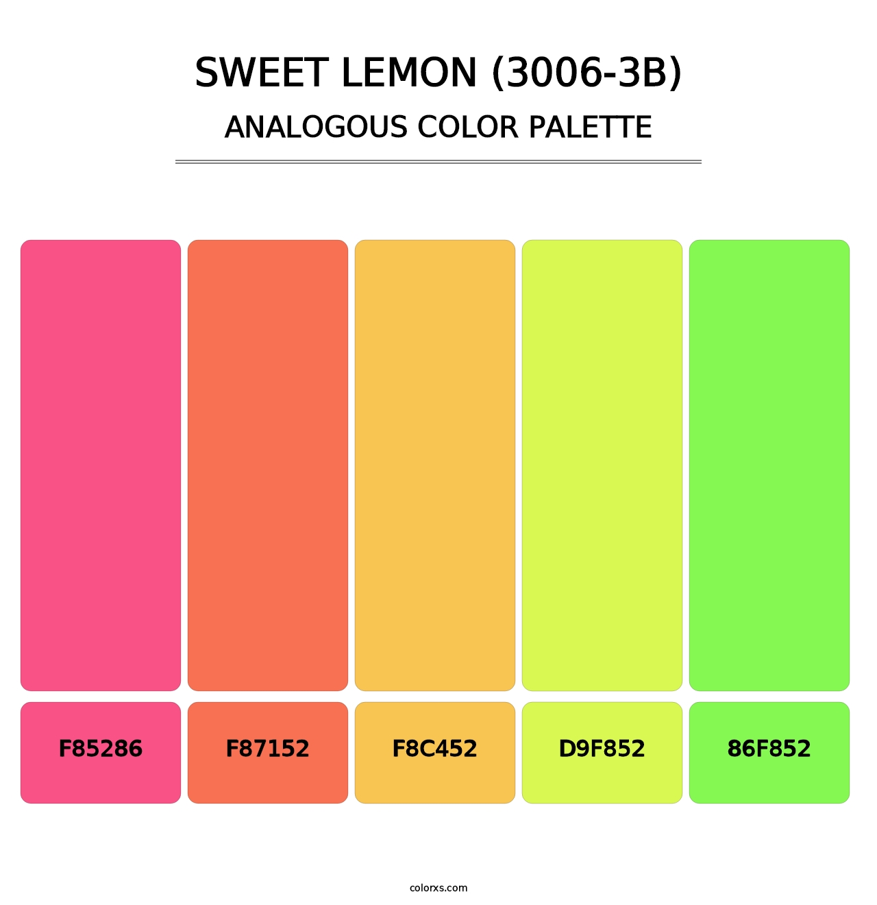 Sweet Lemon (3006-3B) - Analogous Color Palette