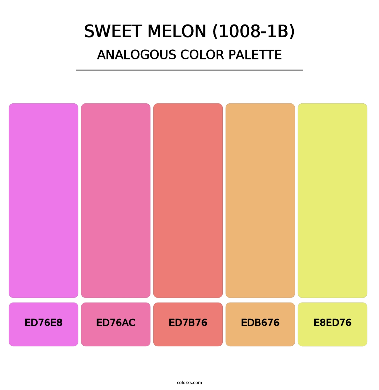 Sweet Melon (1008-1B) - Analogous Color Palette